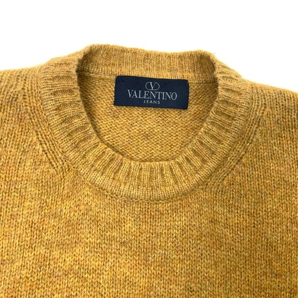 Valentino Virgin Wool Vintage 90s Men's Knit Melange Sweater Sz 52 (L-XL) - Picture 2 of 16